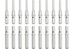 ECSiNG 10 Juegos de Terminales de Engarzado de Cableado Eléctrico de 16 Pines Terminales DT 0460-202-16141 0462-201-16141 Compatible con Deutsch 16-20 AWG Macho Y Hembra