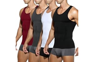 Casey Kevin Faja Chaleco Hombre, Camiseta Reductora Compresión, Camisa de Compresión Slim para Hombres, Alta Elasticidad Body Shaper Chaleco(Tamaño: S-XXL)