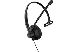 EPOS Impact 100 MS Mono USB-C+A Casque avec Microphone, Microsoft Teams, Anti-Bruit, Léger, Support Latéral Silicone, Contrôle Appels, Adaptateur USB, Usage Professionnel UC, Noir