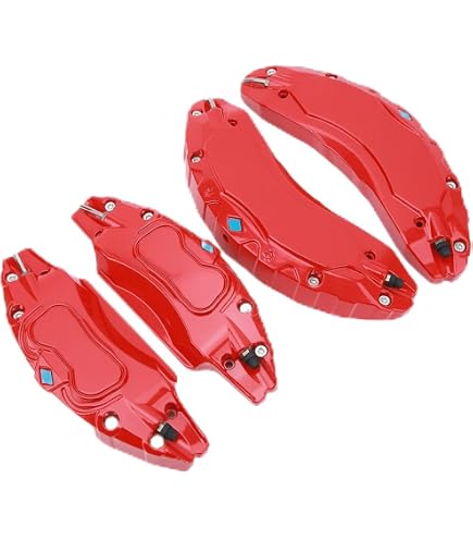 Lot De 4 Caches D'étrier Frein Pour Tesla Model 3 (18/19 Pouces) - Alliage Aluminium Rouge/jaune/vert
