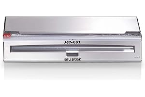 ‎JET-CUT Jet-Cut INOX+ Dispenser inklusive Frischhaltefolie & Alufolie, Gastronomie, Edelstahl, 45 cm