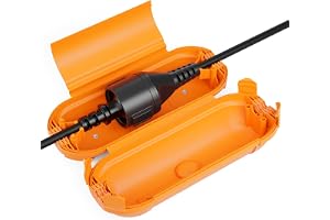 deleyCON Kabel Skyddsbox Outdoor IP44 för Strömkabel Förlängningskabel Väderbeständig Stänkskyddad för Utomhusbruk Kabelbox K