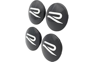 Volkswagen 00071213F Dynamiczne kołpaki na piasty (4 sztuki), z logo R, czarne/chromowane