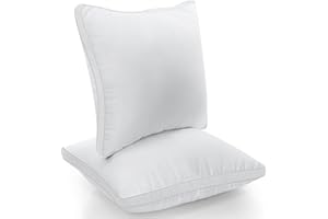 Utopia Bedding Kopfkissen (2er Set), 40 x 40 cm Schlafkissen, Gebürsteter Stoff Bezug Bettkissen, Premium Qualität Weich et Atmungsaktiv Kissen (Weiß)