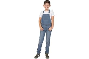 Wash Clothing Company Salopette Ragazzo - Lightwash - Età 4-14 Overalls di Jean Slim Fit KID047LIGHT