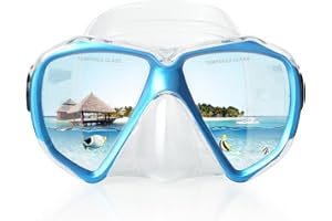 EXP VISION Maschere da immersione Unisex Adulto, Maschera Subacquea con Vetri Temperati, maschera da snorkeling occhialini da sub in Silicone di Alta qualità per attività Acquatiche Apnea e Pesca Subacquea