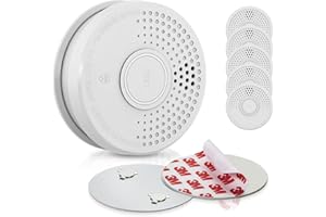 SHD by OneConcept Rauchmelder mit Magnethalterung, 6X Mini-Rauchmelder, Feuermelder mit Batterie, Rauchmelder für Küche, Büro