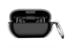 GIOPUEY Przezroczyste etui kompatybilne z Beats Solo Buds, ultracienka miękka osłona, dopasowana, odporna na upadki, nie brudzi się łatwo - przezroczysta czerń