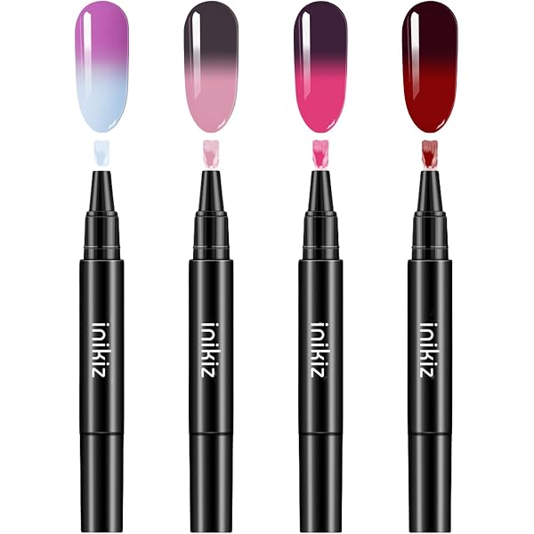 8x Gel-Nagellack-Stifte UV/LED – Für Nailart, Inkl. Metallic, Glitzer, Schwarz & Weiß, Je 10 Ml, Langanhaltend Bis 21 Tage