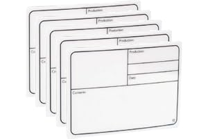 ADAMHALLHARDWARE 5 x Adam Hall 88002 Tour Label, selbstklebend weiß 220 x 150 mm - Beschriftungs Produktions Schild, Pruduction Plate Tourlabel Tourlable