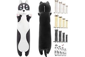 LEcylankEr Husky 50/70/90/110cm Morbido Peluche per Cani, Cuscini e Cuscinoni Animali, Regali per Bambini Adulti, Compleanni Natale San Valentino (70cm)