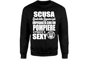 VULFIRE Felpa Donna di Un Vigile del Fuoco, Idea Regalo Coppia Donna Pompiere, Felpe Donna Pompieri, Vigili del Fuoco Abbigliamento Antincendio, Regali per Lei Firefighters, Vigili del Fuoco Gadget