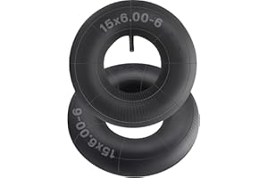 SIPARTS 2 Pack 15x6.00-6 Inner Tubes,Heavy Duty 15x600-6 Inner Tube with TR-13 Straight Valve Stem for Lawn Mowers, Yard Tractors, ATVs, Wheelbarrows, Go Karts, Golf Carts, Hand Trucks