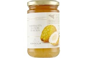 Agrisicilia Marmellata di Cedri di Sicilia, frutta di stagione e lavorazione artiginale vasetto da 360 grammi ottima per colazione e merenda