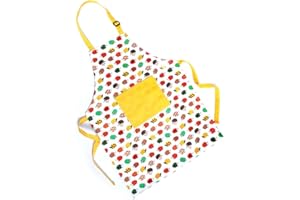 XPEX 1 Pezzi Grembiule Asilo Bambino, Grembiule Scuola, Grembiule Da Pittura Bambini,Cotone Imbottito Cucina Per La Casa Grembiule,Per La Pittura Artigianale,Caffè, Ristorante(40 * 50Cm)