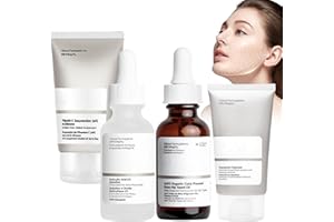 FEXPDL 4PCS Skincare Set Womens,Skincare Set Gifts for Teenagers Girls Beauty Gifts Set with Hyaluronic Acid 2% + B5,Squalane Cleanser,Eye Serum and Natural Moisturizing Factors and HA