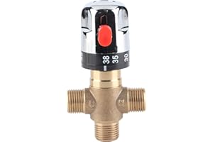 FTVOGUE Laiton Thermostatique Mélangeur Tuyau Bassin Eau Température Thermostat Outil De Contrôle Pour Cuisine Salle De Bains