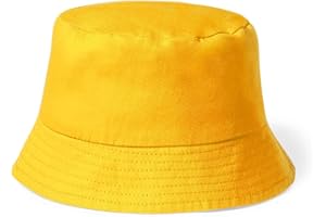 BLUECHOLON Cappello da pesca per bambini 100% cotone. Cappello pescatore bambino ragazza. Cappello Pescatore Tipo Bob. Berretto Bucket. Taglia unica 54