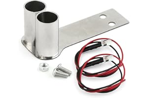 SHEAWA Tubo di scarico (per auto 1/10 RC) con luce LED universale in metallo (03)