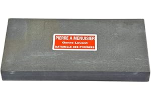 L'ARIEGEOISE, Pierre à aiguiser Naturelle des Pyrénées grain1200 Pierre à affuter Aiguiseur Couteaux Professionnel Affûteur sécateur Ciseaux à Bois Hache Fabrication Artisanale Française 160x80x18mm