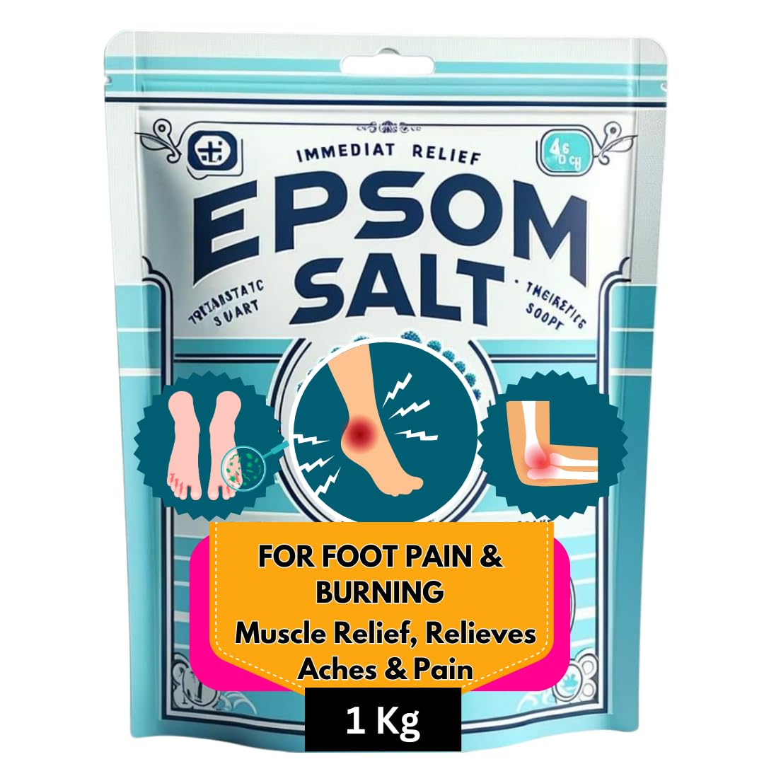 Epsom Salt Foot Soak, 134g, Soothes Foot Pain & Burning, Unscented