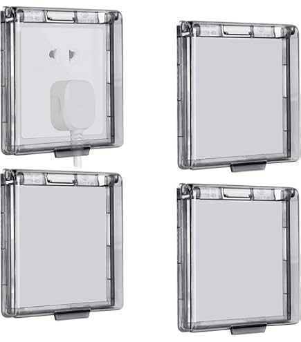 4 Pièces Cache Interrupteur Mural,Transparent Cache Prise Murale,Type