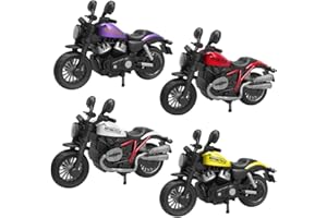 SHDIEHJFMLDH 4 Stücke Legierung Motorrad Spielzeug,Motorrad Modell Spielzeug,Motorrad Modell für Freunde und Kinder,für Lernspiel, Geburtstagsparty-Geschenk