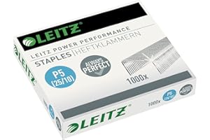 Leitz Punti Power Performance P5 Per Cucitrici Ad Alta Capacità, Acciaio Galvanizzato, 55740000, Confezione da 1000 Punti