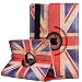 Produktbild iPad mini 3 Hülle , elecfan ® 360 Grad Drehbaren iPad mini 1 2 3 PU Leder Hülle Smart Schutzhülle UK Flag Muster Multi Funktion mit Eingebauter Magnet und Standfunktion (iPad mini 1 2 3, Flag-UK)