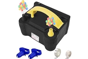 Nestling Elektrische Ballonpumpe - Hochleistungs-Luftballonpumpe (AC220-240V 600W) - Tragbare Doppeldüse zum schnellen Aufbla