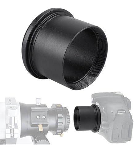 Anneau Adaptateur T2 Pour Nikon D50/D70 - Connecteur Télescope/appareil Photo, Filetage M42x075, 1,25 Pouces, Métal Noir