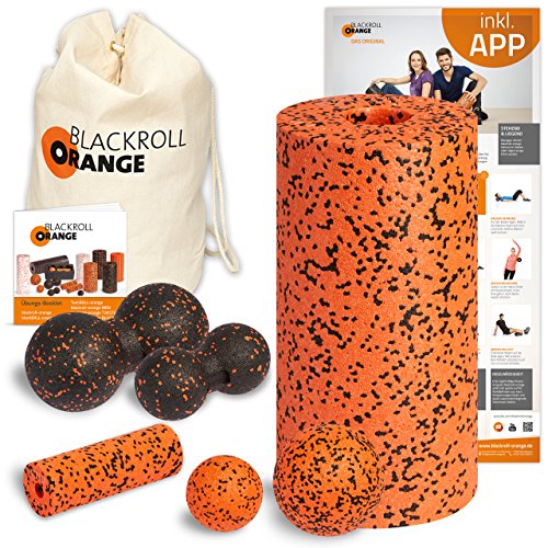 Blackroll Orange (Das Original) DIE Selbstmassagerolle - Komplett-Set PRO mit miniBAG, Übungs-DVD, -Poster und -Booklet