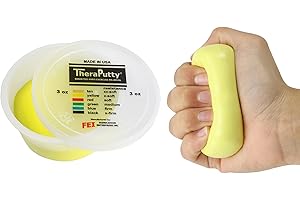 CanDo TheraPutty anti bacteriano - Pasta modelar - 85 g - Amarilla (más ligera)