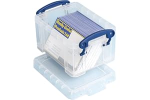 REALLY USEFUL BOX Really Useful Plastic Storage Box 0.3 Litre Clear (Pack of 10)