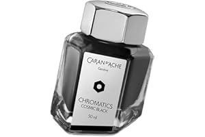 Caran d'Ache - Bote de tinta (50 ml), diseño con forma hexagonal, color negro