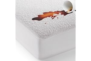 Bed'Ore 100% Waterproof Mattress Protector Terry Top - Deep 30cm Fitted Skirt - Waterproof Single Mattress Protector - Super Absorbent - Machine Washable - Single (90x190) cm