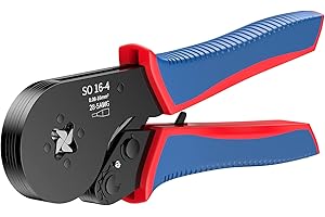 Ferrule Crimping Tool, HCYW 0.08-16mm² Self-Adjustable Ratchat Crimping Tool, AWG 28-5 Wire Crimping Tool