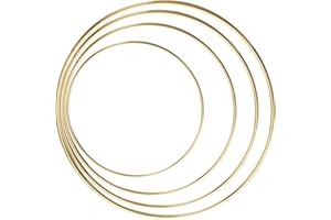 UPKOCH 4 pezzi in ferro artigianale, acchiappasogni, anello di nozze, decorazione fai da te per progetti macramè (15 cm + 20 cm + 25 cm + 30 cm)