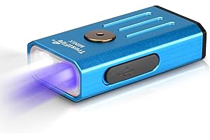 TrustFire Linterna Ultravioleta, MINIX Linterna Led UV Llavero Recargable Pequeña, Linterna Niños, UV Linterna Portátil, para Detectar Orina de Mascotas en Alfombra, cazar escorpiones