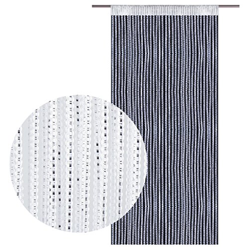 Fadenvorhang Lurex-Optik weiß, Auswahl: Stangendurchzug 140 x 250 cm - 2