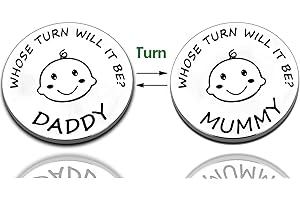 JEUFUN New Parent Decision Coin,Gifts for Mum Dad,Newborn Baby Gifts,Flip Coin Decision,Mother's Day,Birthday,Anniversary,Mother's Day Gifts