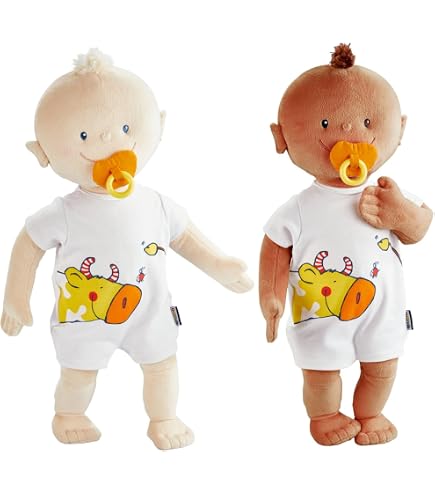 Manhattan Toy Baby Stella Puppe 38,1 Cm – Weich, Beige Mit Braunem Haar, Inkl. Kleid, Windel & Schnuller