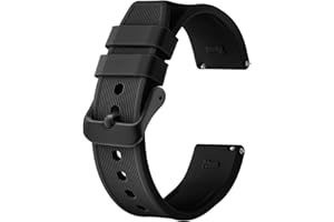 BISONSTRAP Correa de Reloj de Silicona 18mm 20mm 22mm 24mm, Correa de Repuesto de Goma de Liberación Rápida, Pulsera para Hombres y Mujeres