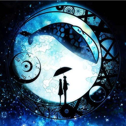 Zhuixing Diamond Painting Lovers Sweetheart By Number Kits Full Covered Drill Embroidery Rhinestone Cross Stitch Craft DIY 5D Mosaic Whale Picture,Circulardiamond,70*70Cm