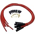 1 Set SHLPDFM Sparkplug leads Red Silicone 8mm 1m HT Leads Universal fits for 6 Cylinder Classic Cars