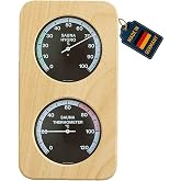 TFA Sauna Thermometer Hygrometer Humidity Meter Wood, Brown