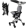 Beauenty Kids Stroller, Compact Baby Stroller, Lightweight Travel Stroller with Adjustable Handles and Backrest, One-Hand Fold, For Overhead Airplane Storage, Shopping, Walking, Travel (Style 5)