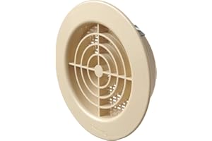 LA VENTILAZIONE First Plast Grille ronde a encastr. avec moustiquaire d.100 sable-pass air 25 cm2
