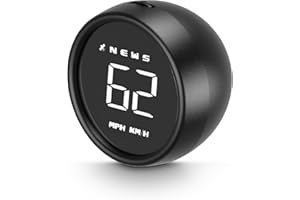 AMROOLOO Compteur de vitesse de voiture MPH et km/h, affichage de la vitesse et de la direction, avec rappel de vitesse, convient à toutes les voitures, affichage tête haute de voiture (G1 blanc)