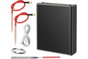 Aomdom Punktschweißgerät, Tragbares Mini Punktschweißgerät mit Akku 5000mAh Batterie, Mini Spot Welder 11 Gänge Einstellbarer mit Nickelstreifen, 2 Schweißstiften, Typ-C-Anschluss